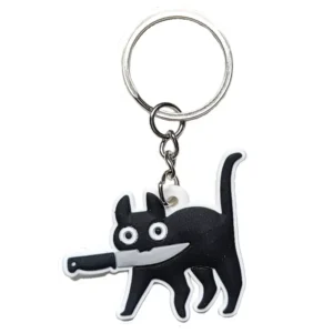 Black Cat with Knife