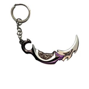 Pendente de Chaveiro de Arma Valorant – Réplica Premium em Metal Karambit Reaver